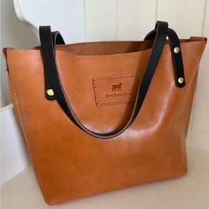 Lamb Leather Goods Full Grain Premium Saddle Leather Tote